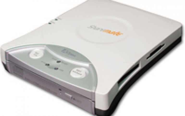 AOpen launches its first external CD-RW Flash Memory Writer:
the ShareMate XSW-2410U